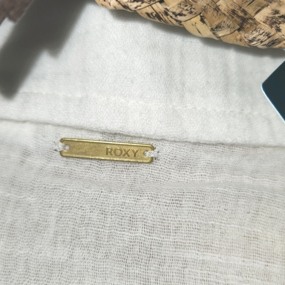 ROXY WHITE COVERUP LONG SLEEVES SIZE XL NEW WITH TAGS 100% COTTON - Picture 9 of 17